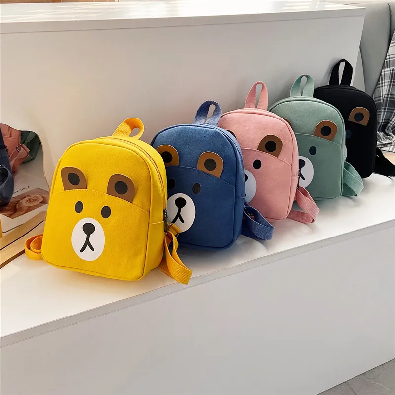 Cartoon Kindergarten Small Schoolbags for Girls Cute Canvas Children Backpack Boy Fashion Student Shoulders Bag Mochila Infantil 1