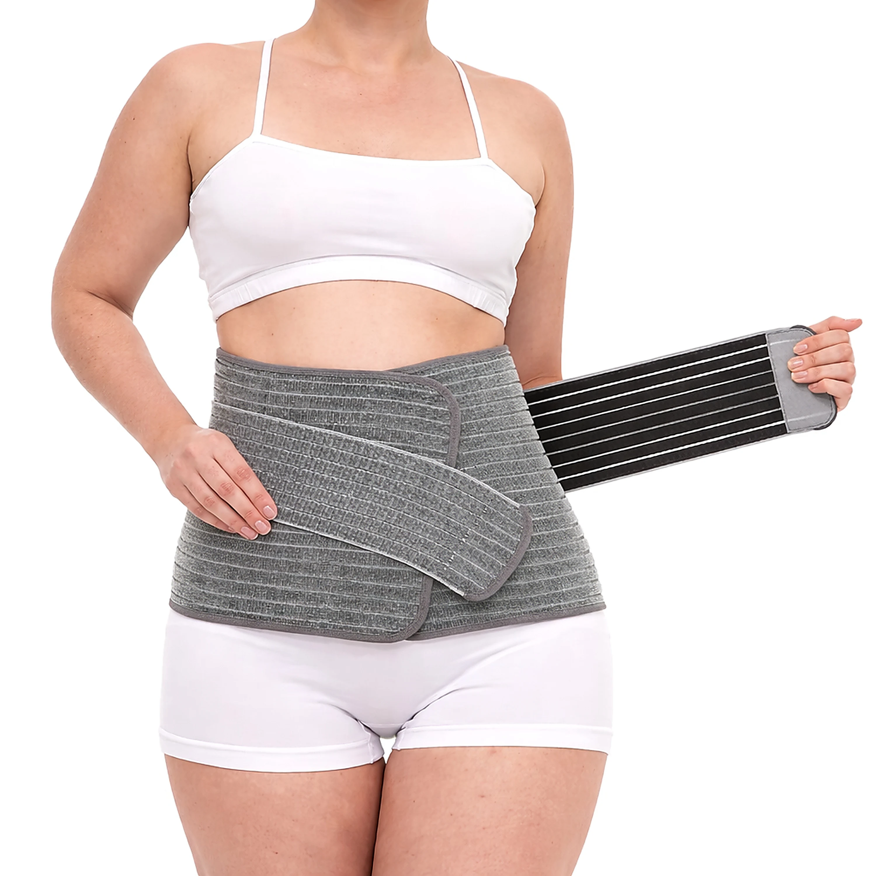 Sunveno-Ceinture ventrale post-partum, ajustable, pour postnatal, coupe ronde en C, support abdominal