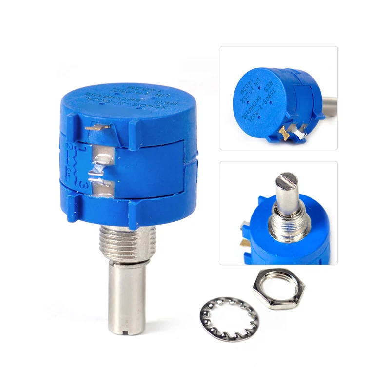3590S Multi-turn wirewound Potentiometer 10K 500R 1K 2K 5K 20K 50K 100K volume control Adjustable Resistor 2pcs/set multiturn potentiometer adjustable resistor
