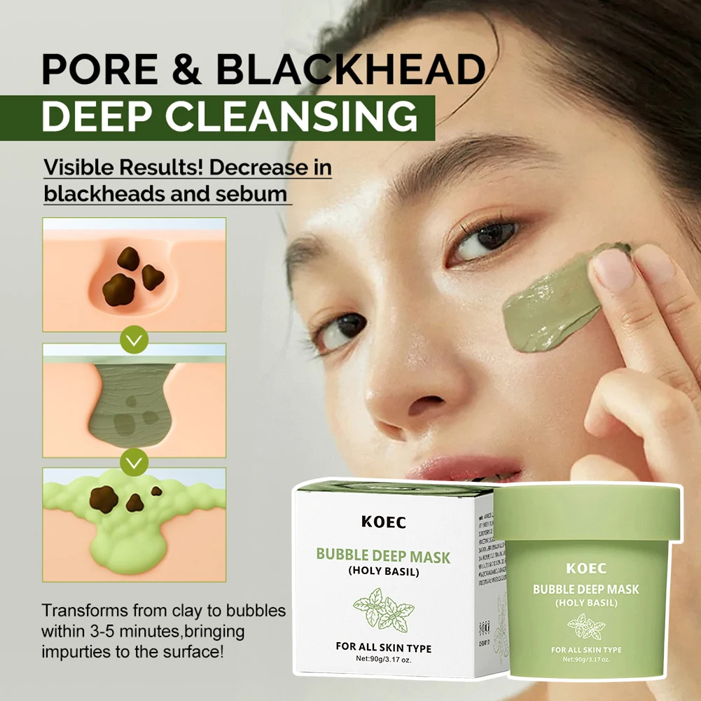 Description Picture 5 of itemBubble Deep Mask Deep Pore Cleansing Mask Korean Blackhead Wash Off Mask Detoxifying Clay Purifying Formulas For All Skin Types