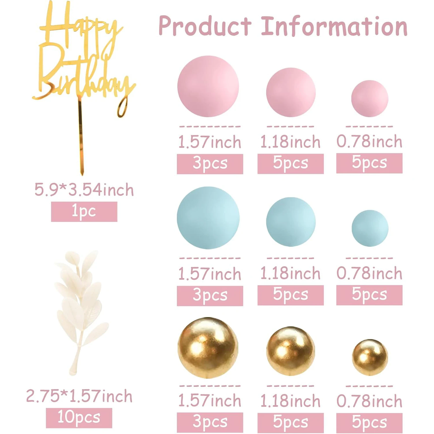 Khaki Ball Cake Topper Boho Gras Cake Topper Happy Birthday Kuchendekoration für Hochzeit Baby Shower Boho Themenparty Zubehör – Detail 13