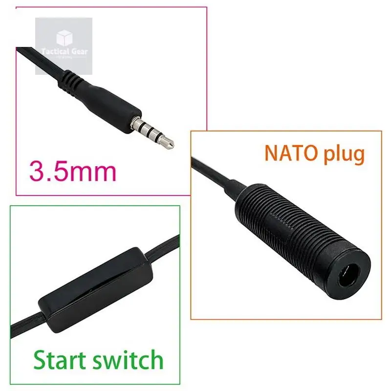Phone PTT US Nexus U93 TP120 Military/non-military Plug to 3.5mm Plug Music Adapter