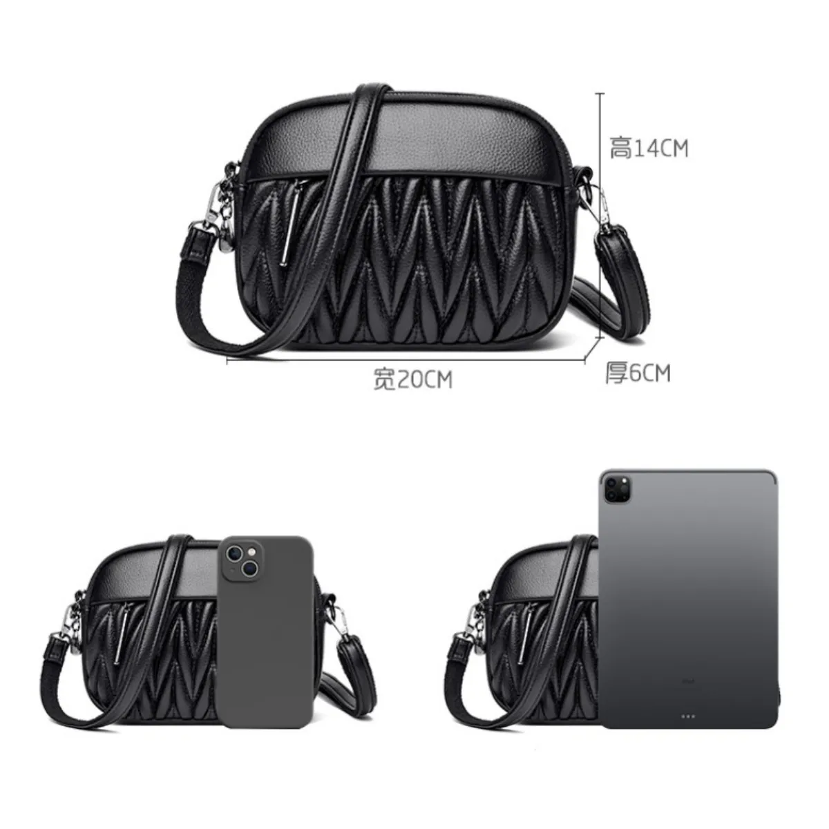 High Quality Soft Leather Women's Bag 2023 Luxury Designer Single Shoulder Crossbody Bag Fashion Versatile Women's Small Handbag