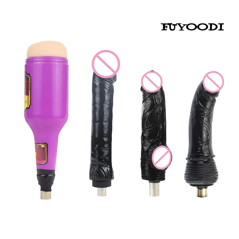 Black Realistic Dildos Masturbation Cup Sex Products for Women Men Traditional 3XLR Sex Machine Attachments