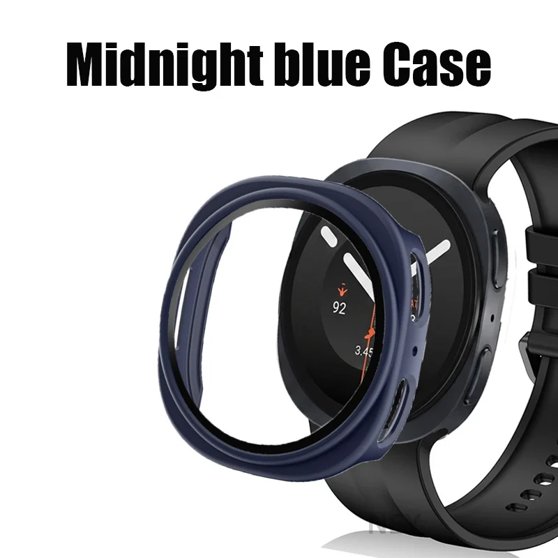 Premium Tempered Glass Screen Protector with PC Bumper Case for Galaxy Watch Accessories