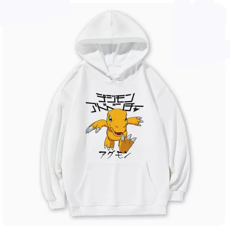 Anime Digimon Adventure Funny Hoodie Hip Hop Graphic Sweatshirts Poleron Hombre Streetwear Harajuku Tracksuit Oversized Clothes