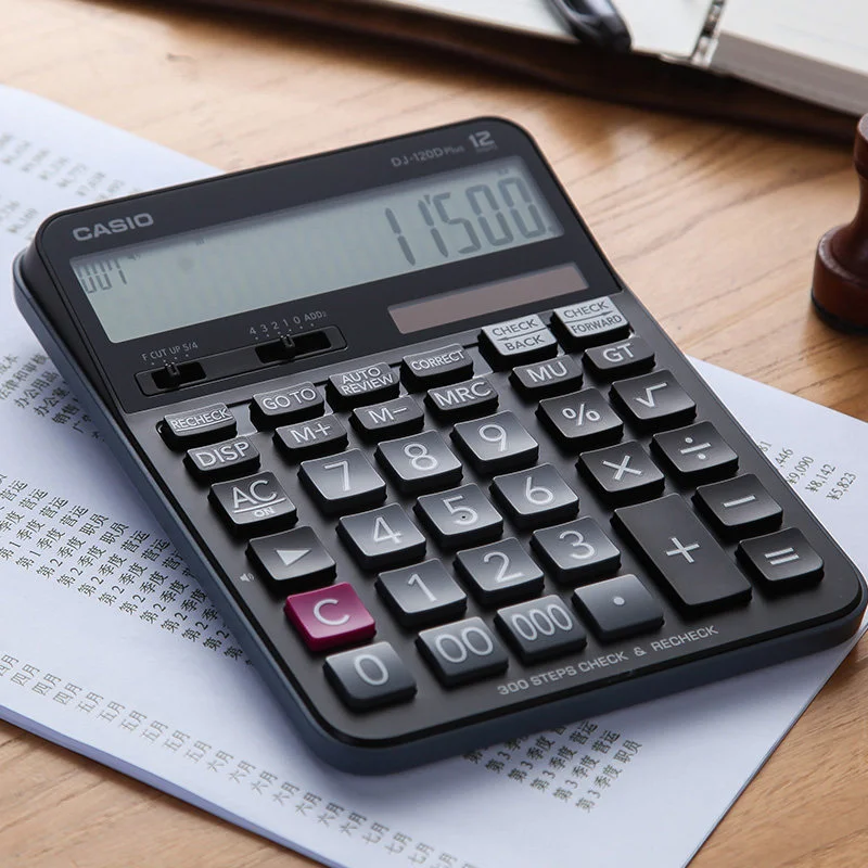 카시오/카시오 재무회계 비즈니스 사무용품 문구 계산기 MX/AX/DX/GX-12/120B 무광/메탈 금전등록기 L