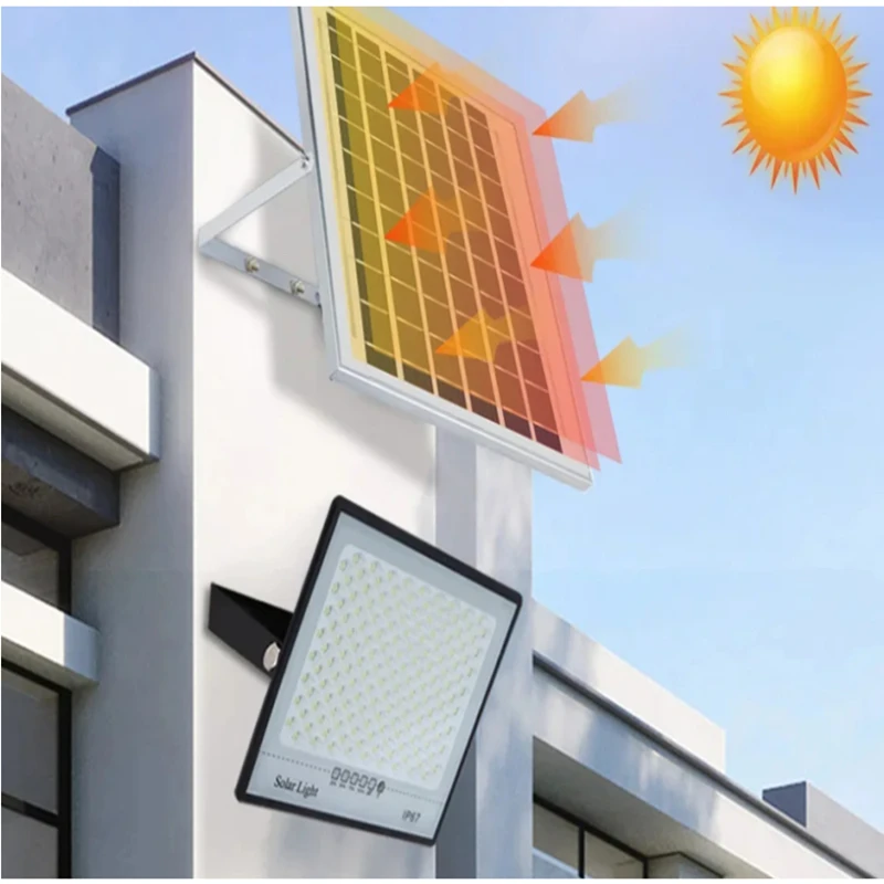 Super bright solar light LED solar floodlight 100w 200w 300w 400w IP67 high waterproof outdoor floodlight LED courtyard light 2