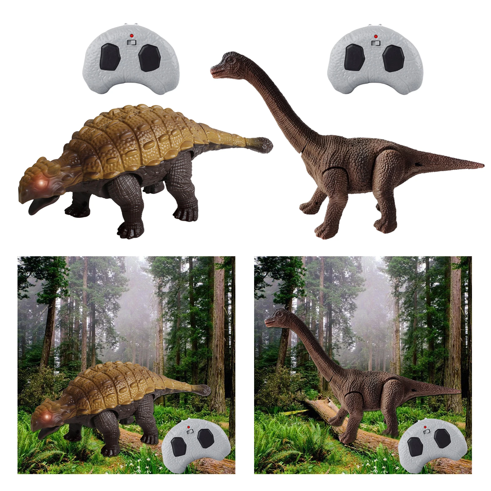 Realistic Kids Remote Control Dinosaur Robot Dinosaur Action Figure Electronic Toys Walking for 3+ Year Old 4