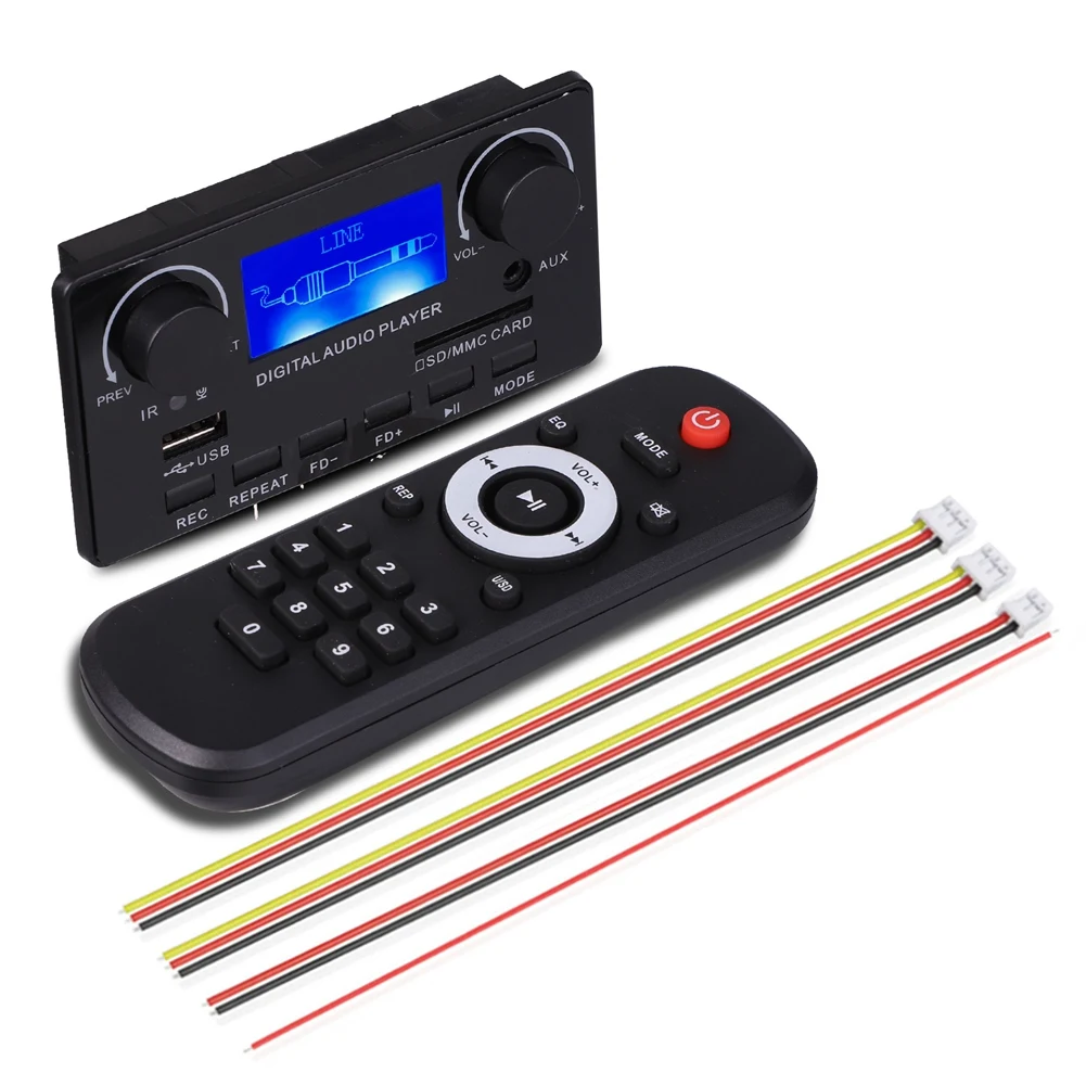 Bluetooth 5.0 Mp3 Decoder Board Support Registrazione Vivavoce Fm Dc 12V Mp3 Wma Wav Ape Flac O Player Per Auto