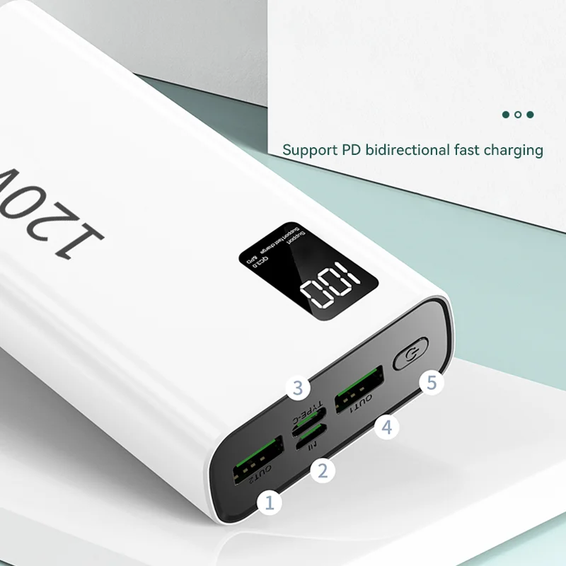 Xiaomi 120W High capacity power bank 50000mAh Super Fast Charging Powerbank Portable Battery Charger For iPhone Samsung Huawei 6