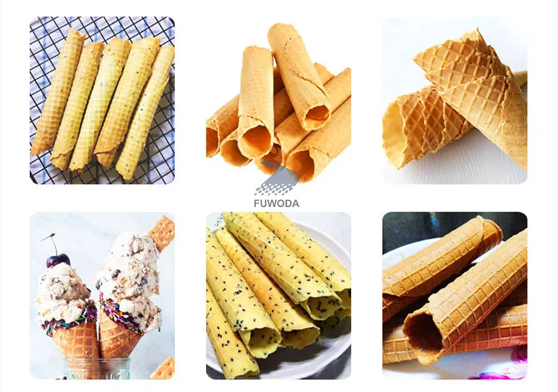 Stainless Steel Double Head Ice Cream Cone Making Machine Ice Cream Maker Electric Waffle Cone Baker Oven Crispy Egg Roll Baking