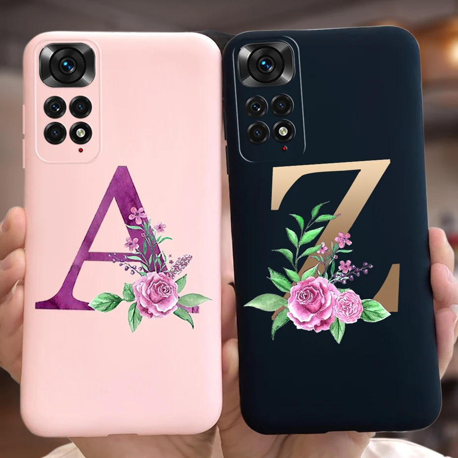 Per Xiaomi Redmi Note 11 Custodia 4G Redmi Note 11 S Cute Letters Cover Posteriore In Silicone Morbido Per Xiaomi Redmi Note 11 Pro Note11 S Case