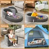 Toddler Travel Bed 2-in-1 Kids Sofa Chair with Removable Cover, Soft Foam Portable Foldable for Carrying Bag 3