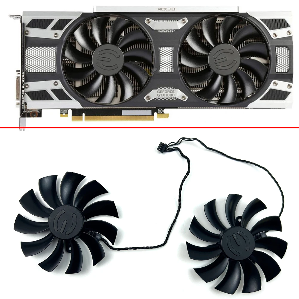 2 Pz 95Mm Per Evga Gtx1080 Gtx1070Ti Gtx1070 Acx Scheda Grafica Video Ventola Di Raffreddamento Muslimate Dc12V 0.55A
