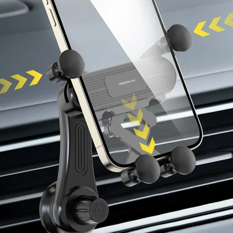 Car Air Outlet Phone Holder Auto Air Vents Hook Fixed Navigation Bracket Anti Shake Gravity Holder Extendable Mobile Phone Stand