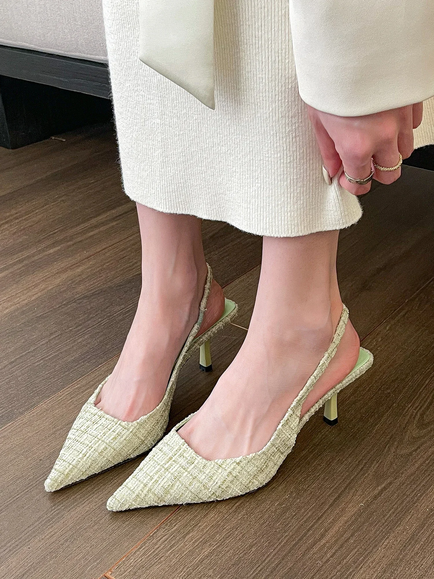 

Туфли женские на шпильке с острым носком, летняя модная повседневная элегантная дышащая обувь для банкета, удобные пикантные туфли на высоком каблуке