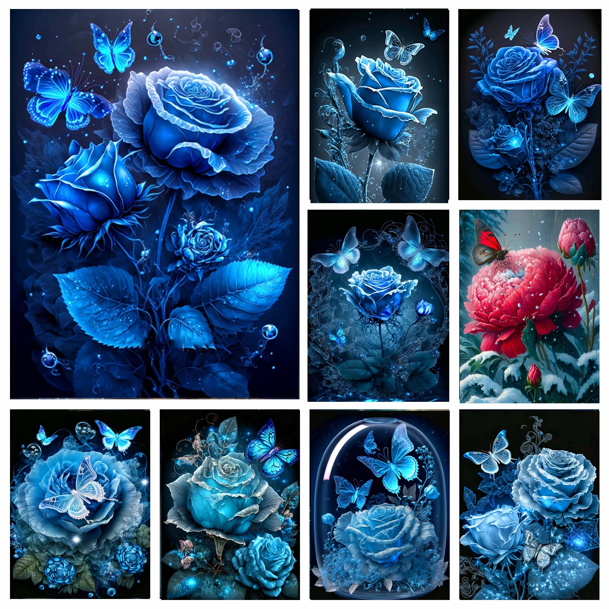 Romantic Beach 5D DIY Diamond Painting Rose Love Landscape Full  Square/Round Diamond Embroidery Butterfly Mosaic Cross Stitch - AliExpress