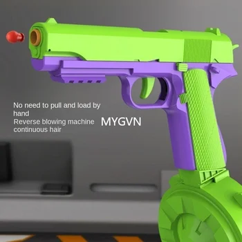 USP Children Carrot Soft Bullet Gun1911 Automatic Reloading Drum Manual Burst Eject The Shell Model Gun Toy Child Adult Birthday 1