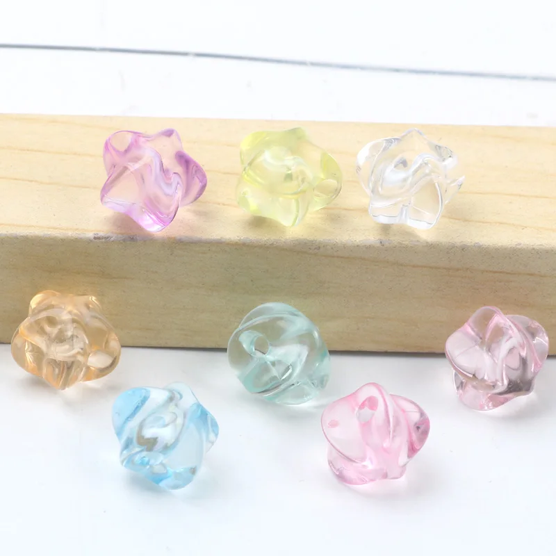 11mm 50pcs 투명 아크릴 스타 비즈 의류 바느질 장식 공예에 대한 느슨한 스..
