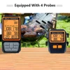 MeatChamp 4 Probes Backlight LCD Display 100M Wireless Range Digital Kitchen Cooking BBQ Oven Meat Thermometer With Alarm 3