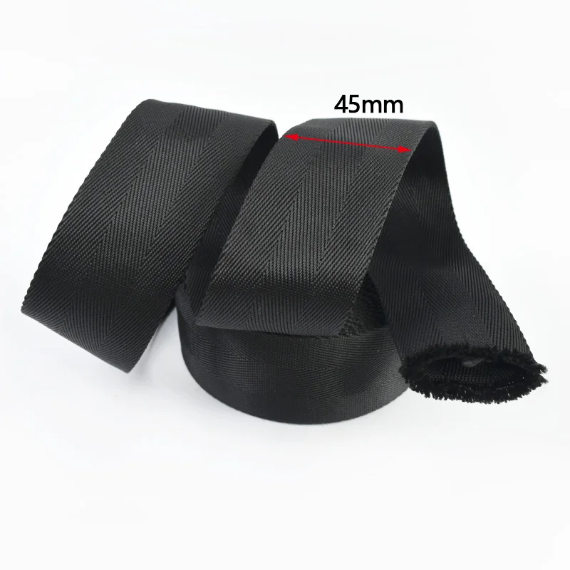 Black Nylon Webbing Strap - Durable 1.5mm Thick Tubular Ribbon for Belts, Slings, and Decorations