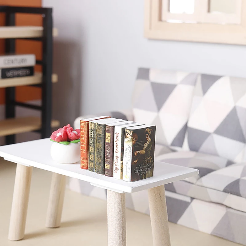 

6Pcs Dollhouse Miniature Book Comic Book Mini Furniture Books Model Kids Pretend Play Toys DIY Doll House Decor Accessories