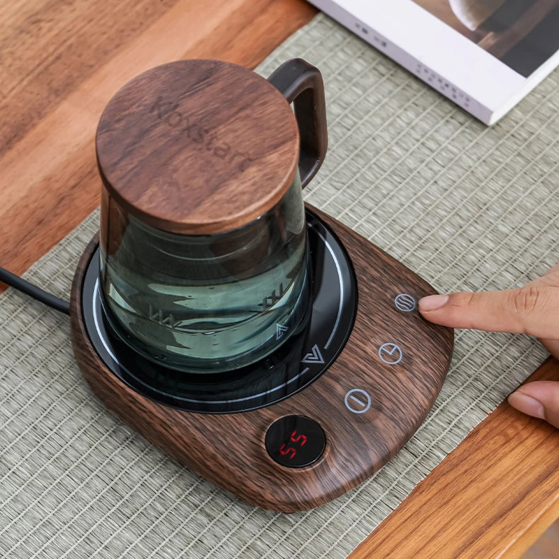 200W Cup Heater Coffee Mug Warmer 100°C Tea Stove Electric Hot Plate Warmer Coaster 5 Gear Coffee Milk Tea Heating Pad 220V 6
