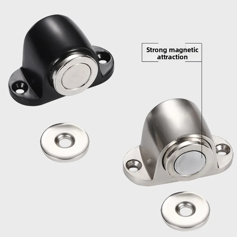 ตัวกั้นประตูแม่เหล็กแบบซ่อน ติดผนังหรือพื้น ตัวล็อคประตูนิรภัย สแตนเลส ตัวดูดประตู อุปกรณ์ห้องนอน 1