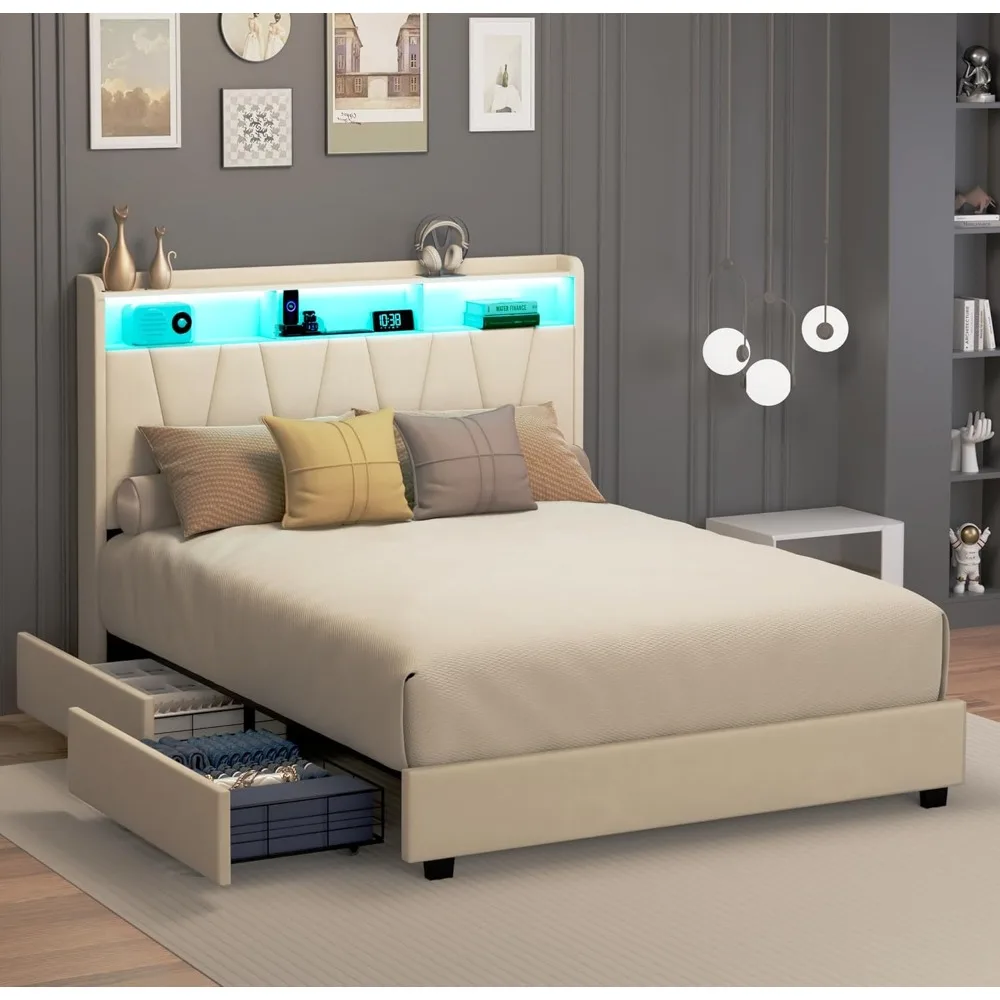 Full Size Velvet Bed Frame