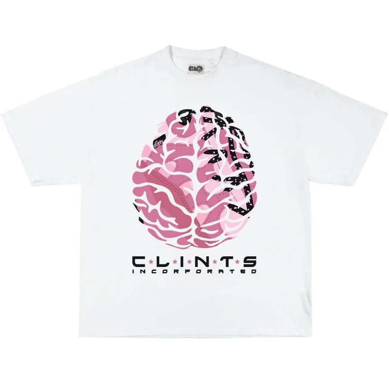 Casual fashion Harajuku street style pure cotton round neck shirt men alphabet print oversized T-shirt Goth casual women Y2k top men women t shirt