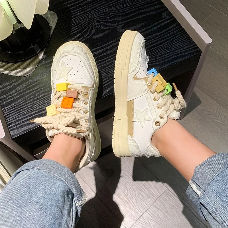 2024 Women Shoes For Men Tennis Star Punk Hip-hop Skateboard Fashion Male Sneakers Couples Outdoor Sports Casual