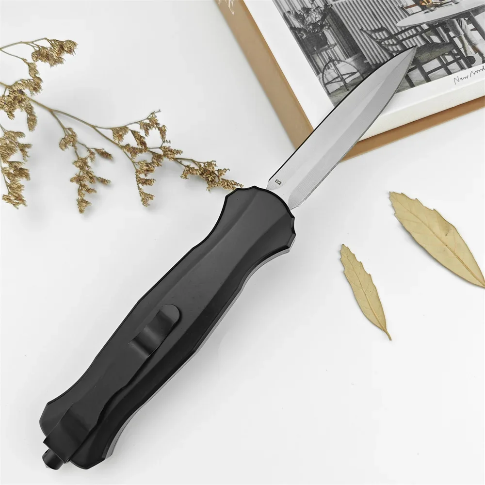 

BM 320 Pocket AU TO Knife 440C Steel Blade Zinc Alloy Sanded Handle Knife Hunting Camping Portable Knife with Nylon Sheath
