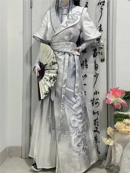 New Chinese-style Hanfu round-collared robe dress set traditional Chinese