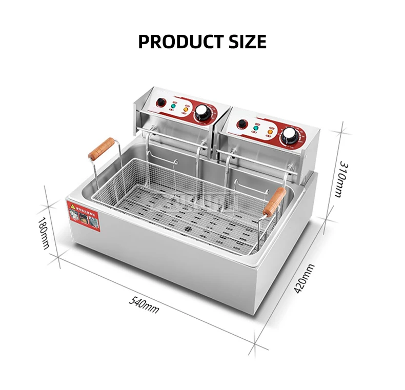 Version 20L Deep Fryer Large Capacity Electric Fryer Commercial Constant Temperature