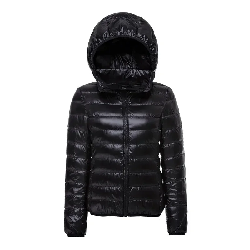 

Women Hooded Short Puffer Jackets 2023 New Arrivals 90% White Duck Down Autumn Winter Ultra Lightweight Keep Warm Coats