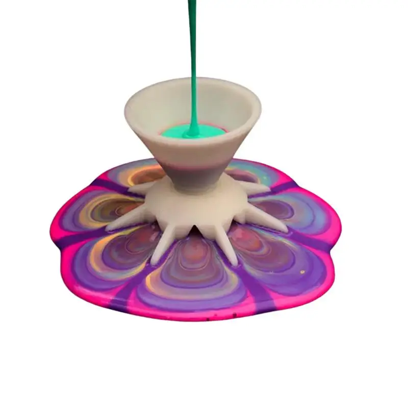Paint Pouring Cup Acrylic Mini 7-Leg Funnel For DIY