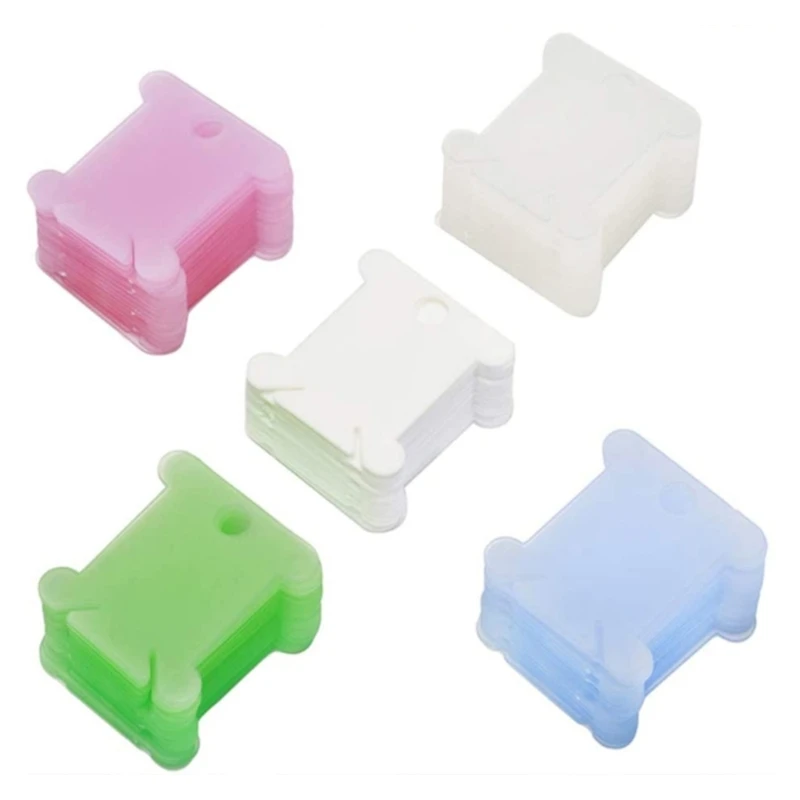 Ainkou 50Pcs Witte Plastic Floss Klossen Kruissteek
