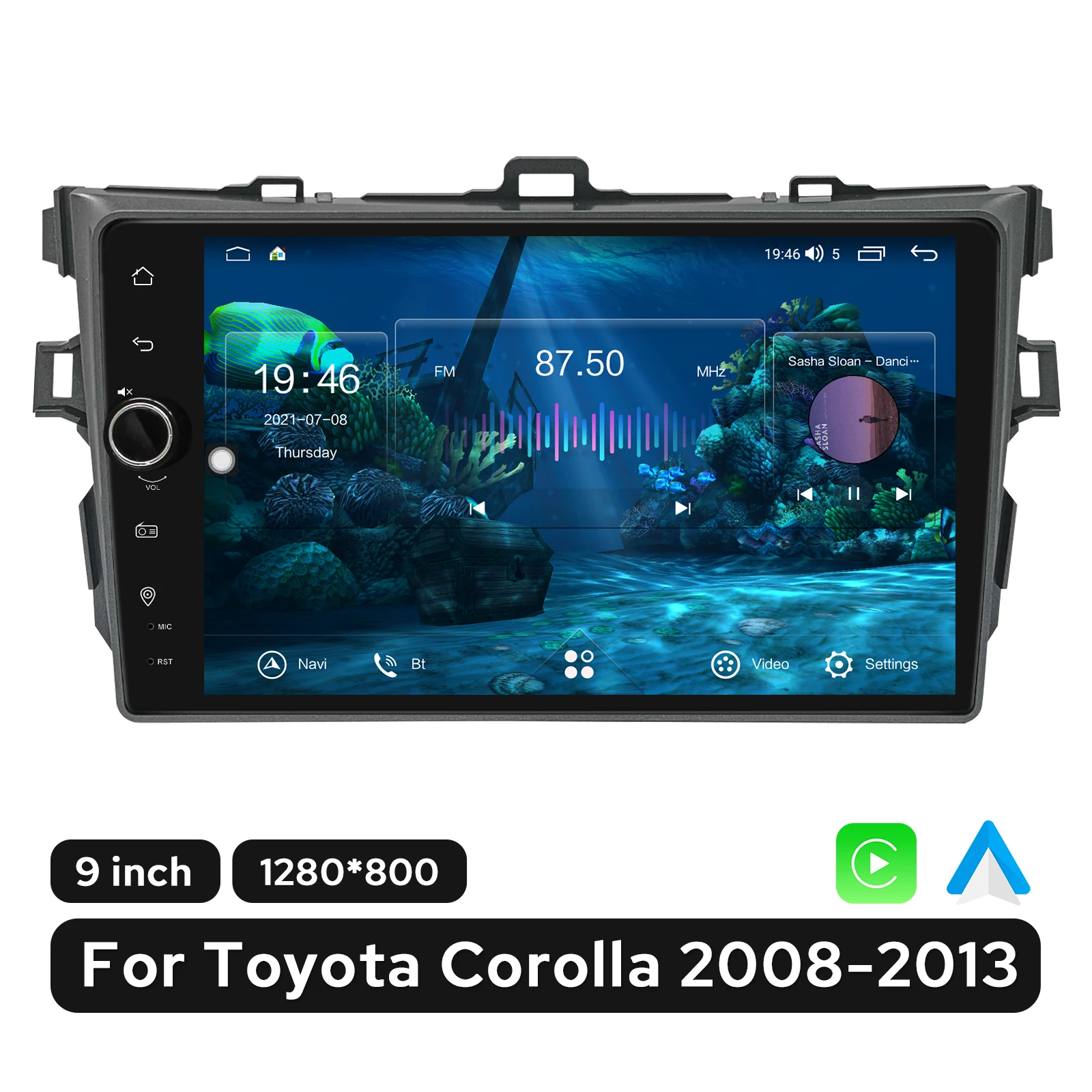 

Joying Plug and Play 9"Android 10.0 Car Radio Stereo Upgrade GPS Navigation Replacemant Multimedia For Toyota Corolla 2008-2013