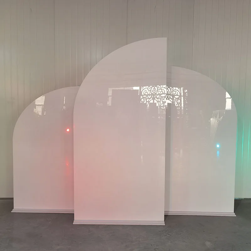 

Luxury White Color Acrylic Panel Backdrop Arch Wall Photo Booth Backdrop
