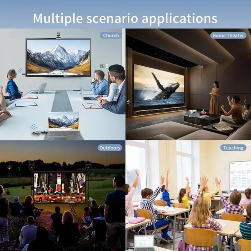 HDMI-Compatible Video Wireless Transmitter Receiver/Extender 150ft 5.8G 1080P Transmit PC/Laptop/TV-Box to TV/Monitor/Projector