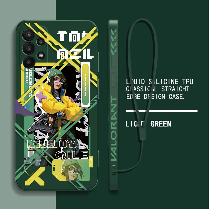 thumbnail image 1 of Funda para teléfono con diseño de personajes del juego Valorants para Samsung Galaxy S24 S23 S22 S21 S20 S10 S9 Note 20 10 Ultra Plus Pro FE 4G 5G, 1 of 5