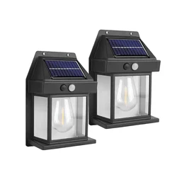 Enhanced Solar LED Street Light - Waterproof Outdoor Lamp for Garden, Yard, and Pathway Decoration (2 Pcs Black)