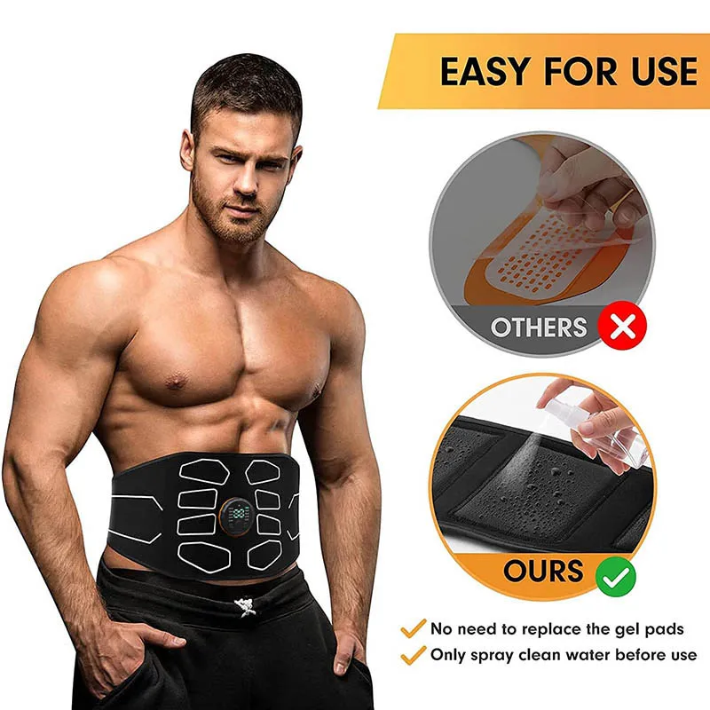 EMS Muscle Stimulation Belt Vibration ABS Stimulator Abdominal Trainer Exerciser Slimming Belts Home Gym Fitness Equiment muscle stimulator abdominal muscle stimulator weight loss