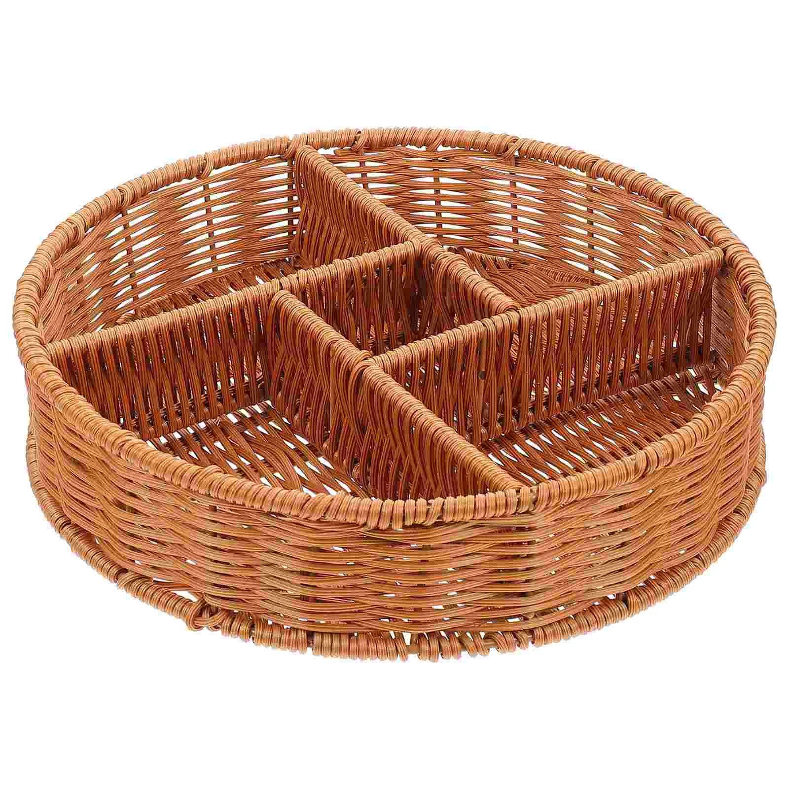 

Snack Storage Basket Imitation Rattan Dried Fruit Holder Nuts Display Basket