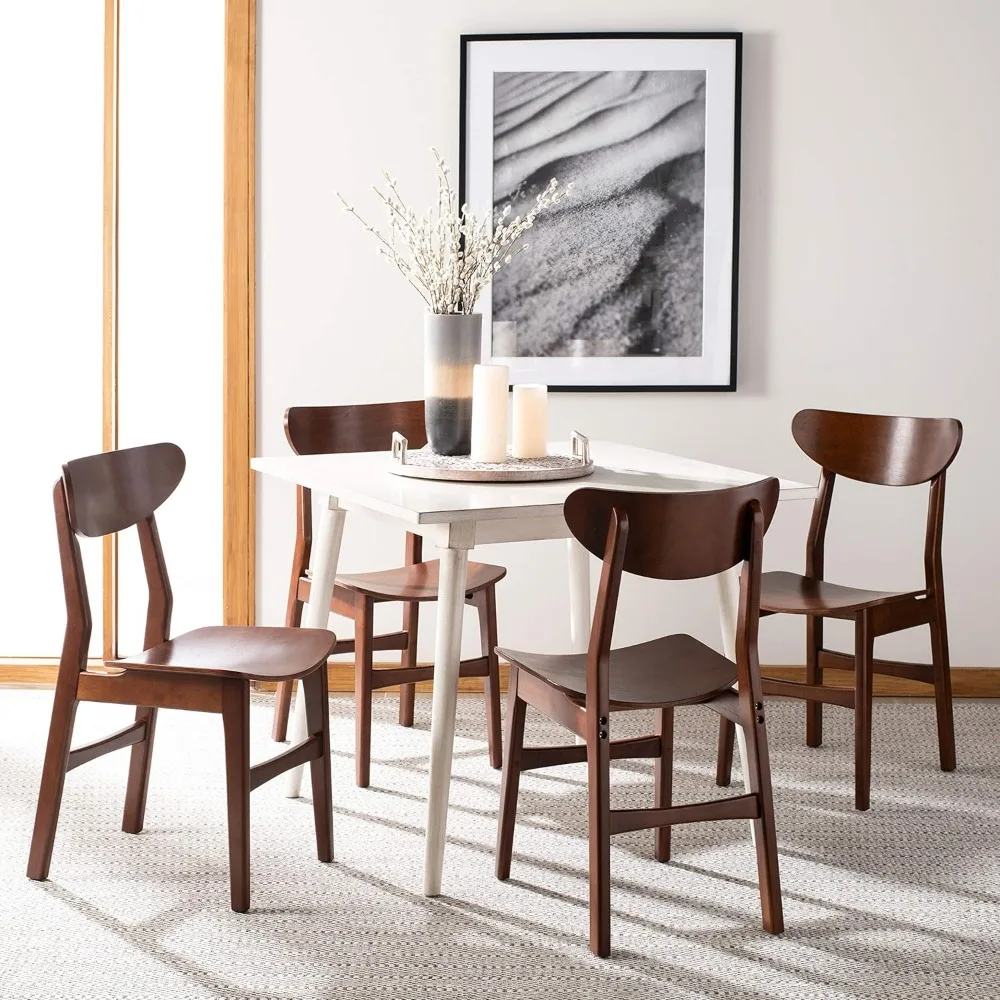 DCH1001D-SET2 Home Lucca Cherry Retro Dining Chair (Set of 2), Walnut 5