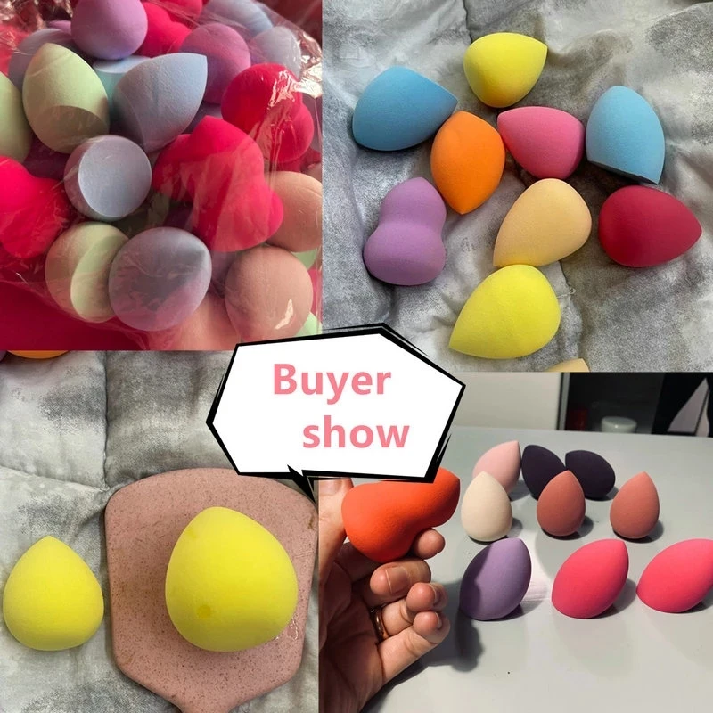 20/50/100Pcs sponge cosmetic puff bulk wholesale Beauty Egg Set Water Drop Puff Makeup Egg Super Soft make up blender wholesale 3