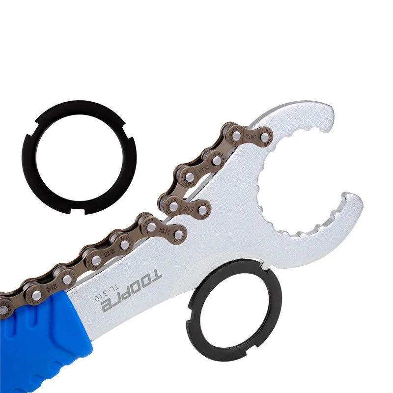 3 In 1 자전거 Freewheel 렌치 스프로킷 제거 체인 채찍 자전거 수리 도구 카세트 스프로킷 리무버 플라이휠 스패너