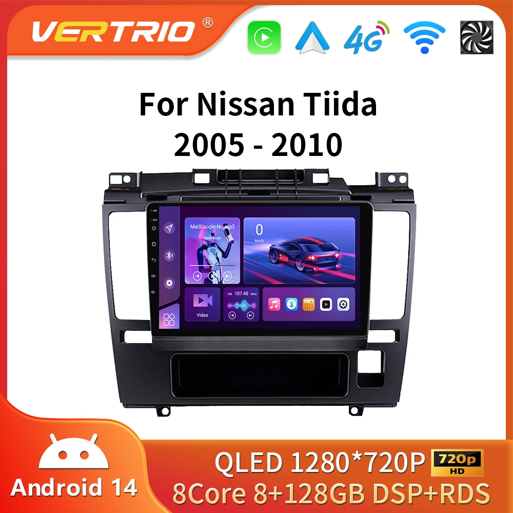 Android 16 para Nissan Tiida C11 2004 - 2013 Carplay Auto 4G WIFI Radio ...