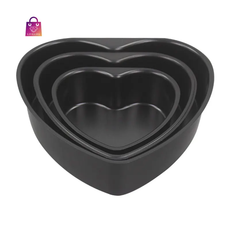 Buy Wholesale China 3 Pieces Heart Layered Cake Silicone Molds Baking Pan  For Cake Diy Candy Chocolate Gifts & Heart-shaped Silicone Baking Pans at  USD 3.26